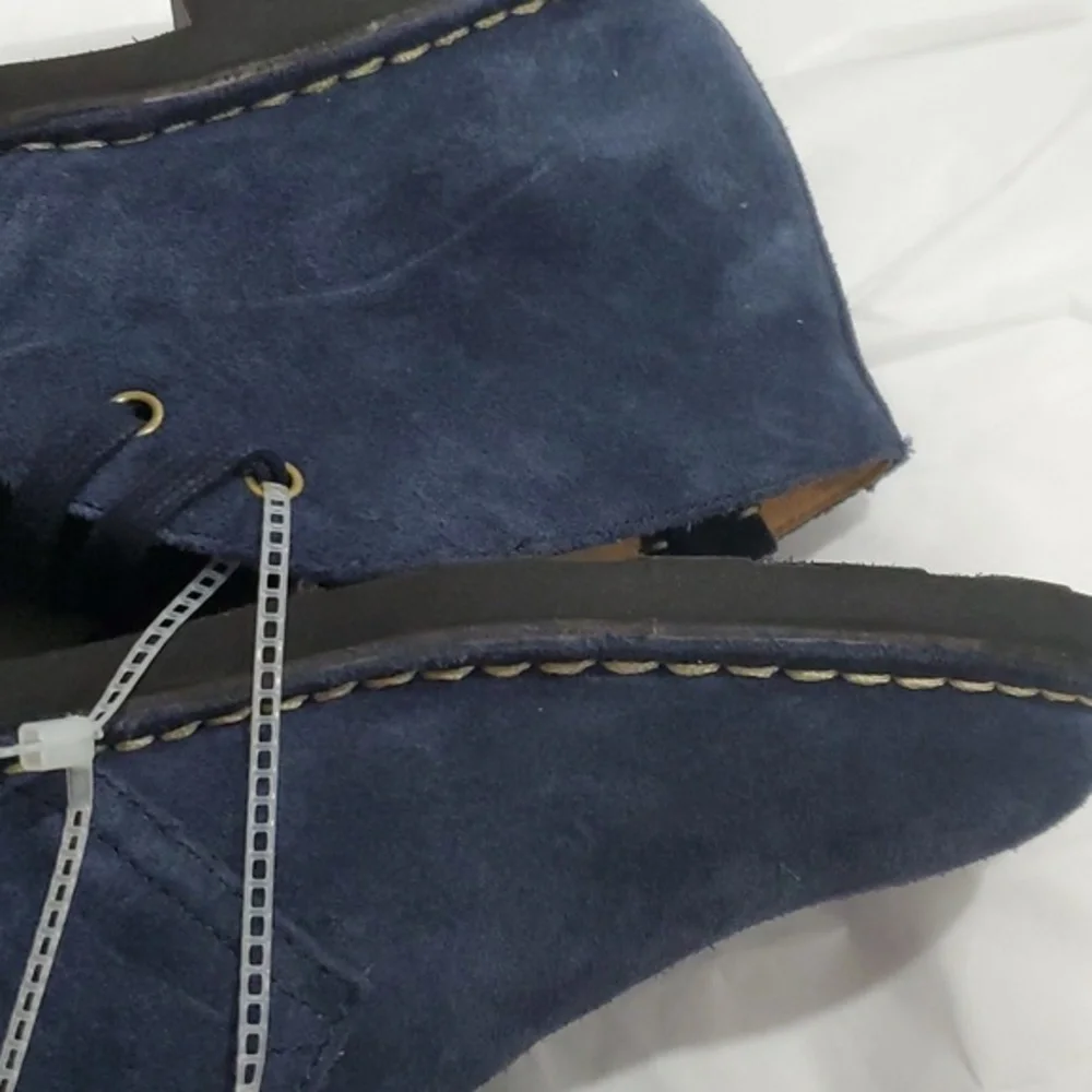Polo Ralph Lauren navy Blue suede Talan Chukka lace up oxford boots size 8.5 new